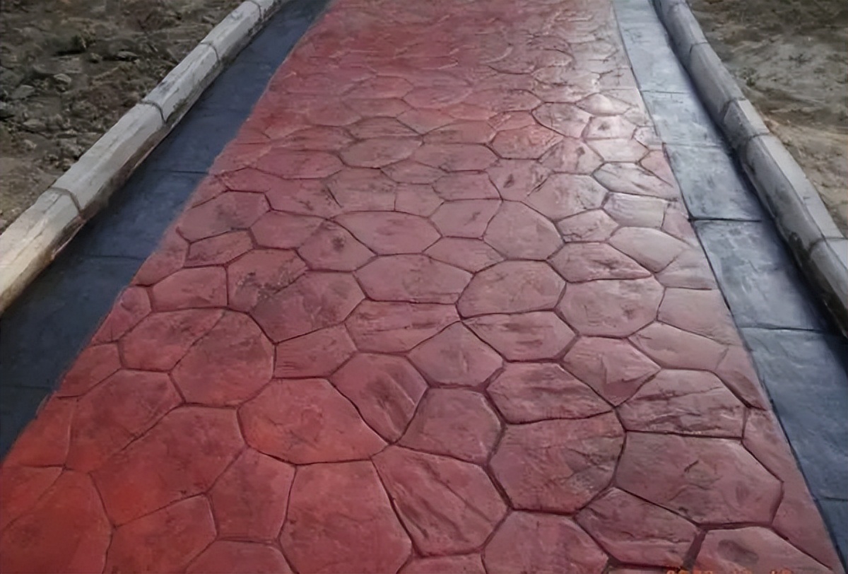 彩色路面压纹膜,压模压花地坪