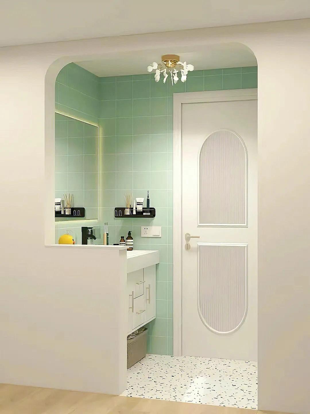 卫生间3色效果图,30款卫生间干区效果图