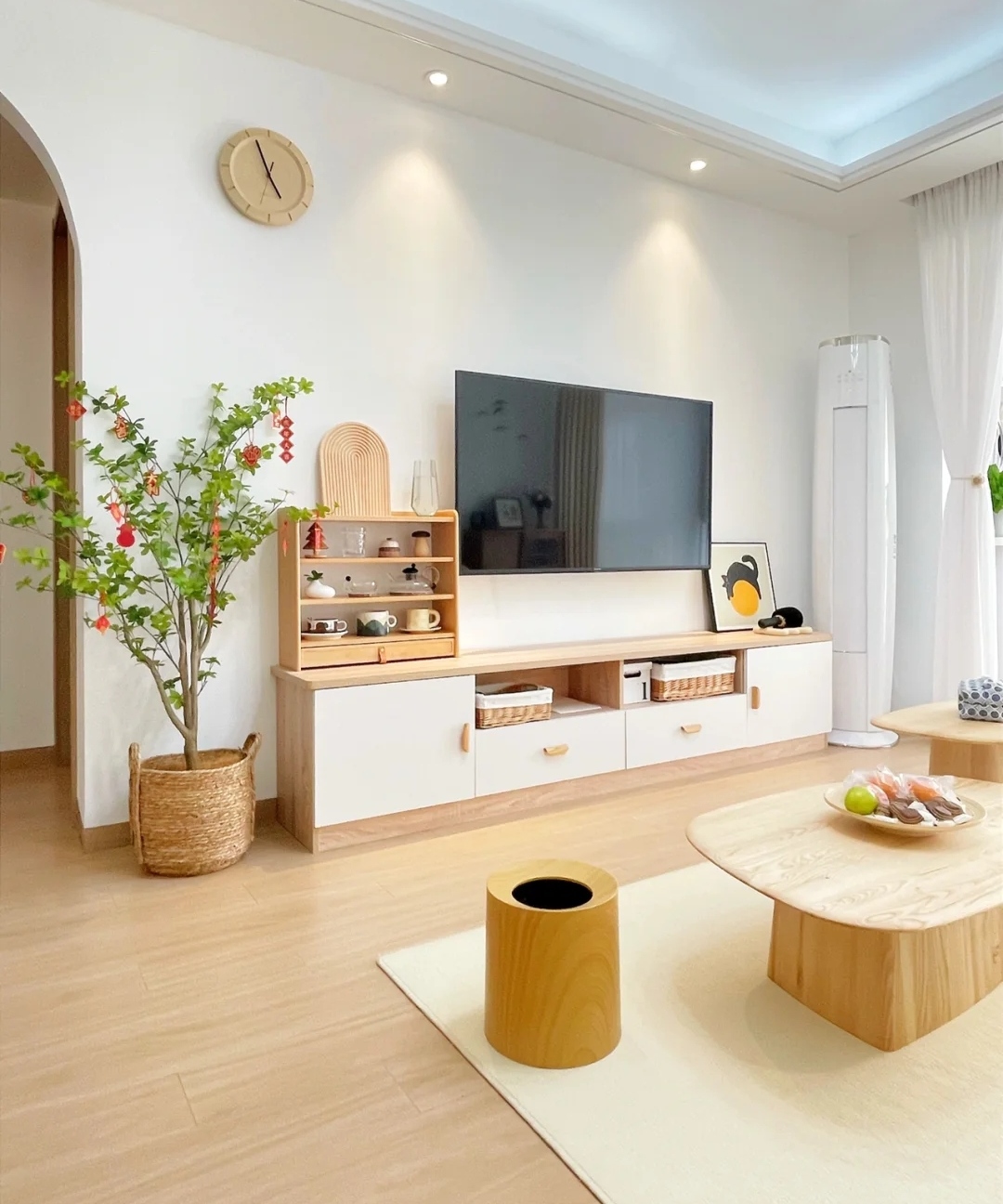 全屋原木风太高级了,原木风格装修75平米