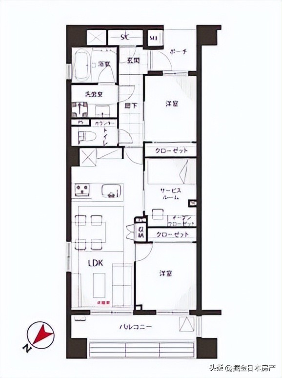 东京豪华2居室公寓,东京2ldk公寓多少钱