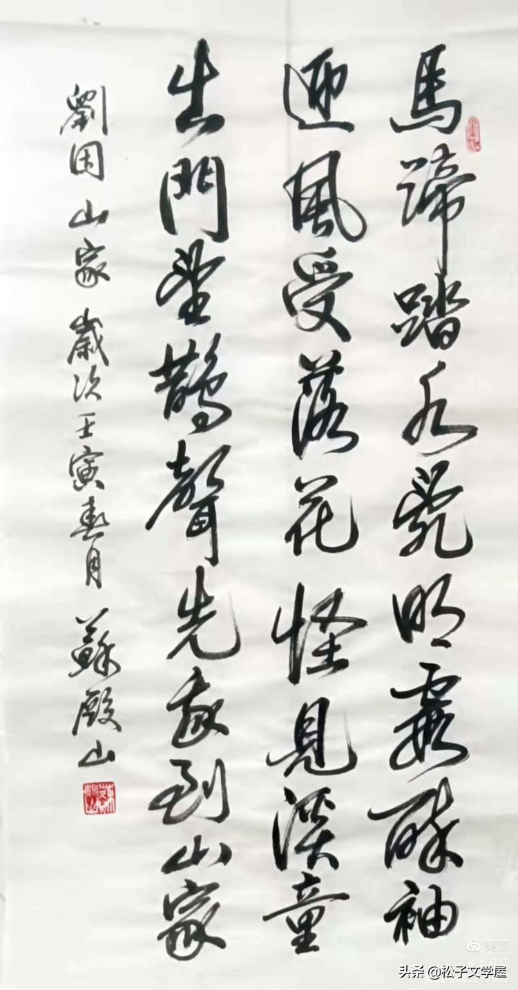 祖国颂水笔书法作品欣赏,祖国颂竖版书法作品