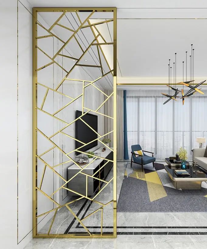 玫瑰金不锈钢屏风价格,不锈钢拉丝玫瑰金隔断屏风