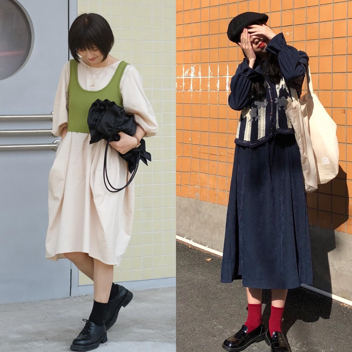 30+的女人，建议穿“裙子+平底鞋”，时髦百搭，舒适还不累脚