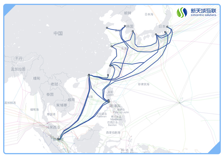 中国全球海底光缆排名,台湾海底光缆