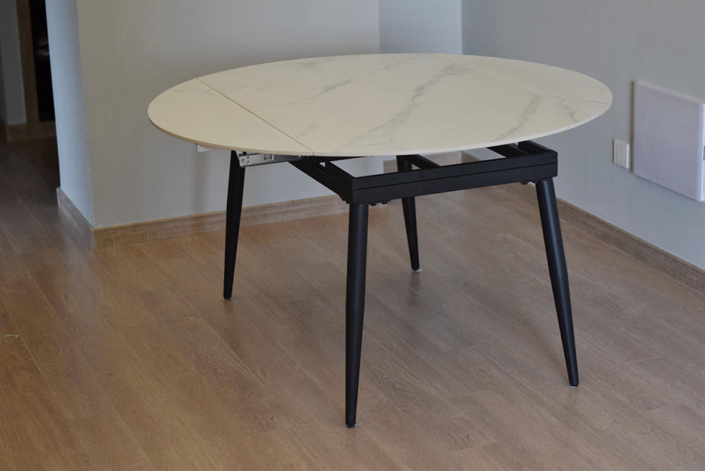 岩板伸缩折叠餐桌介绍,圆形岩板伸缩餐桌品牌推荐