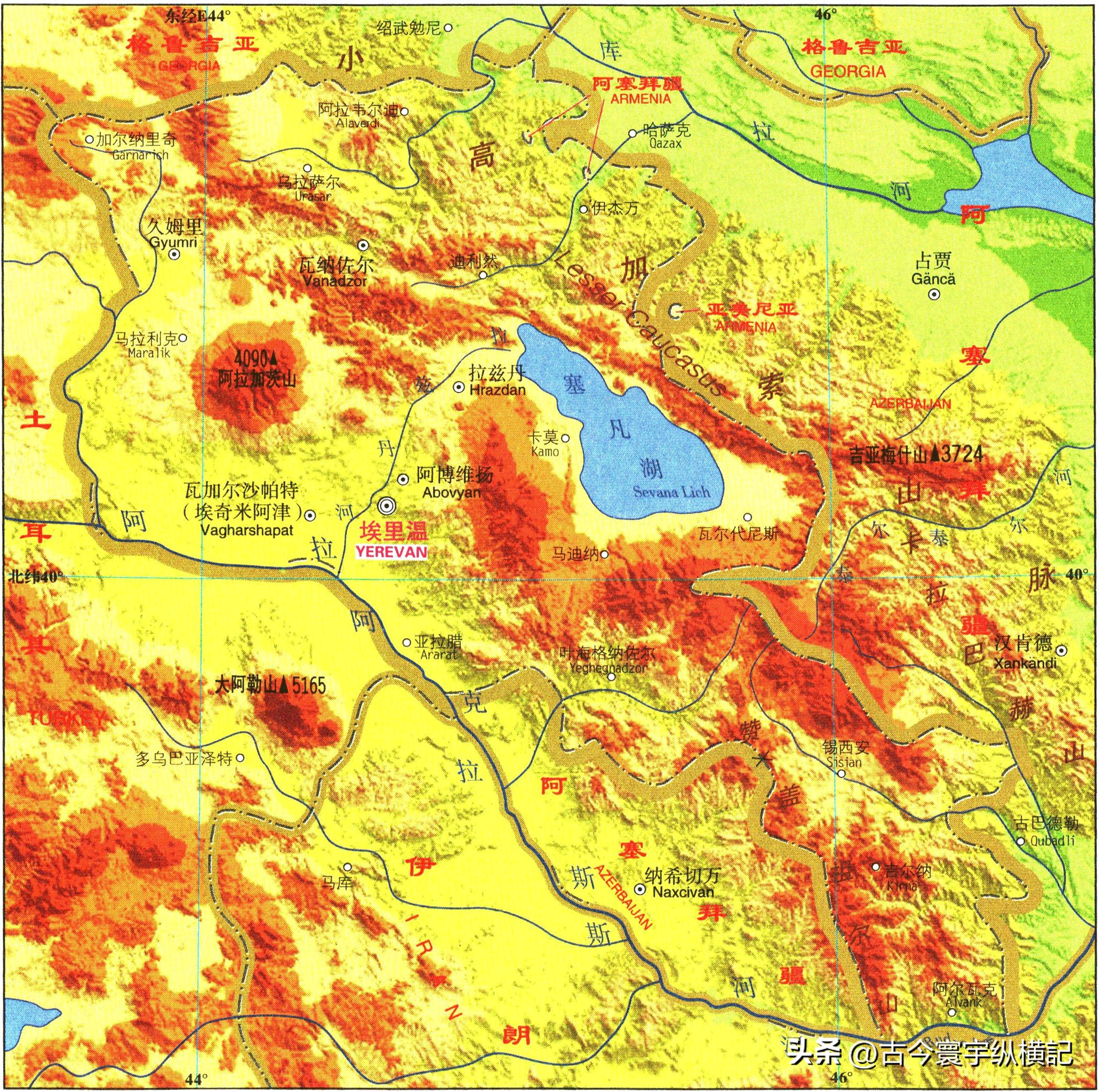 亚洲各国地形图（高清宜收藏）,亚洲大陆地形图