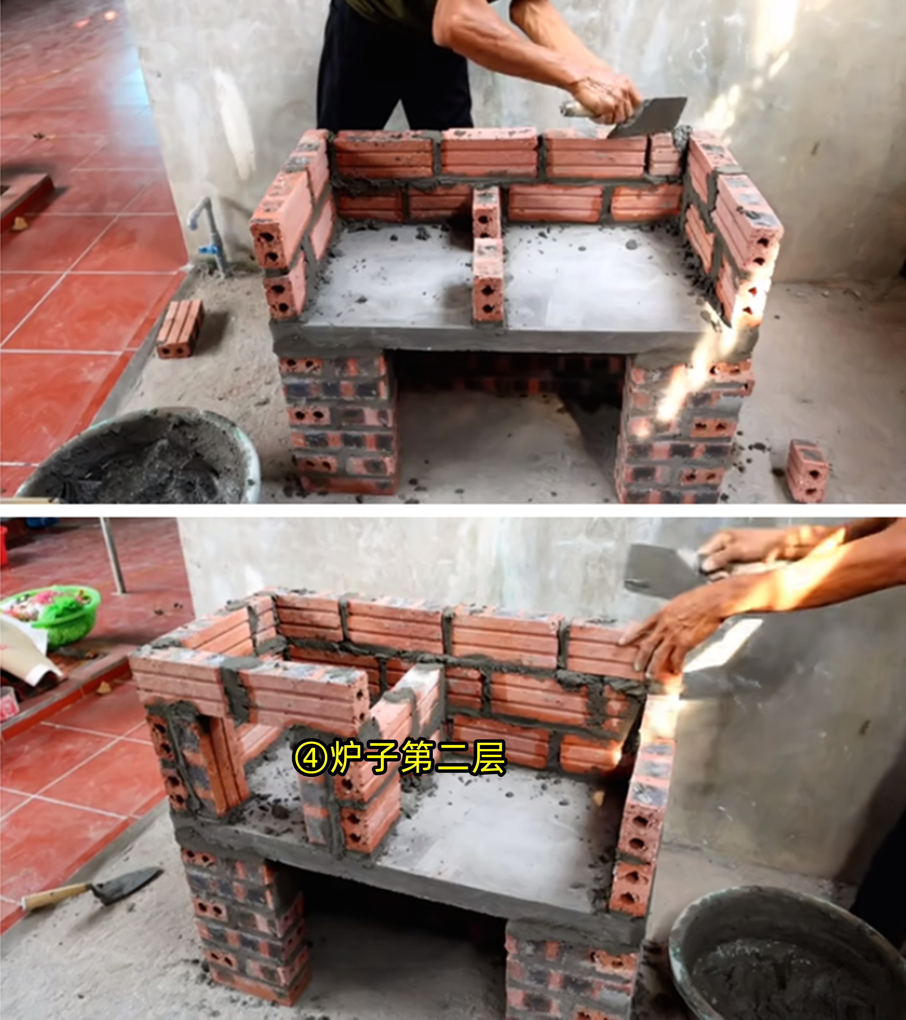 用红砖砌的柴火小炉子,怎么用红砖砌一个柴火炉