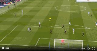 b席任意球破门沃克鼓掌,b席2分钟进球