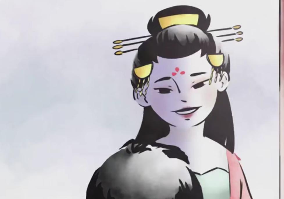 水墨风动漫女生图片,水墨风动漫女图文