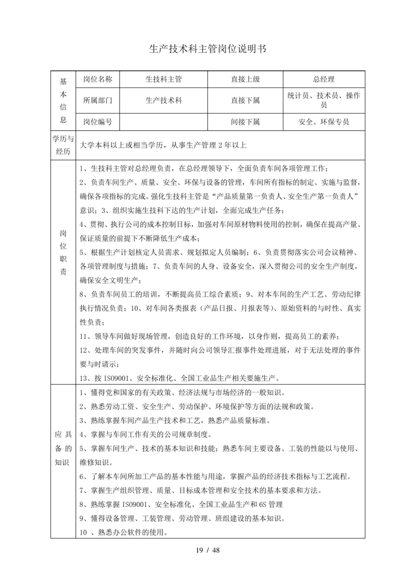 岗位职责流程介绍模板,岗位职责设计流程