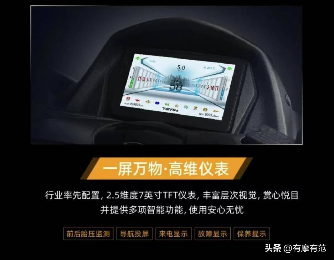 售价14980元,23款天鹰TX150上市,续航提升,标配ABS+TCS加持