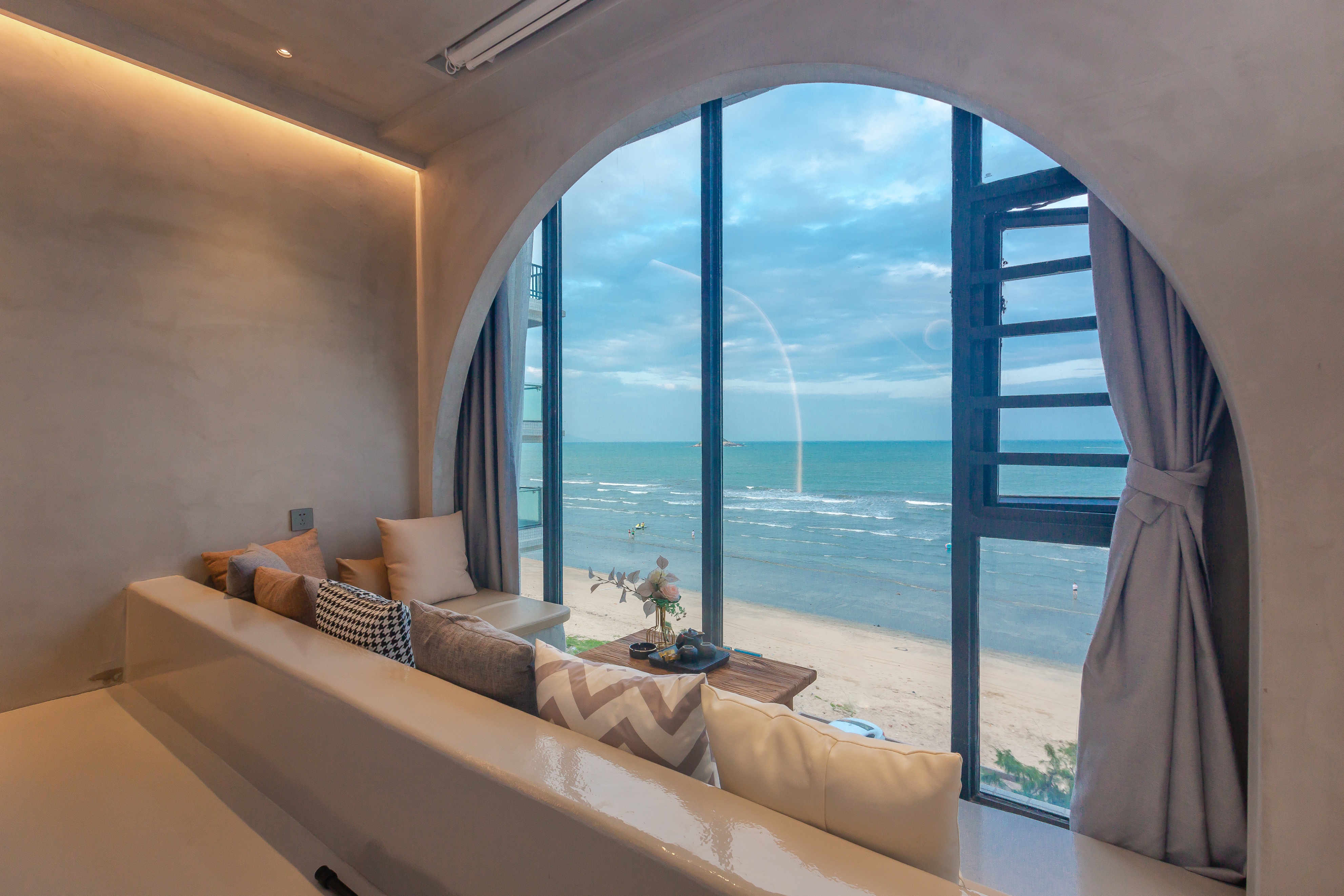 双月湾带私家泡池的温泉酒店,双月湾海景带泡池客栈推荐