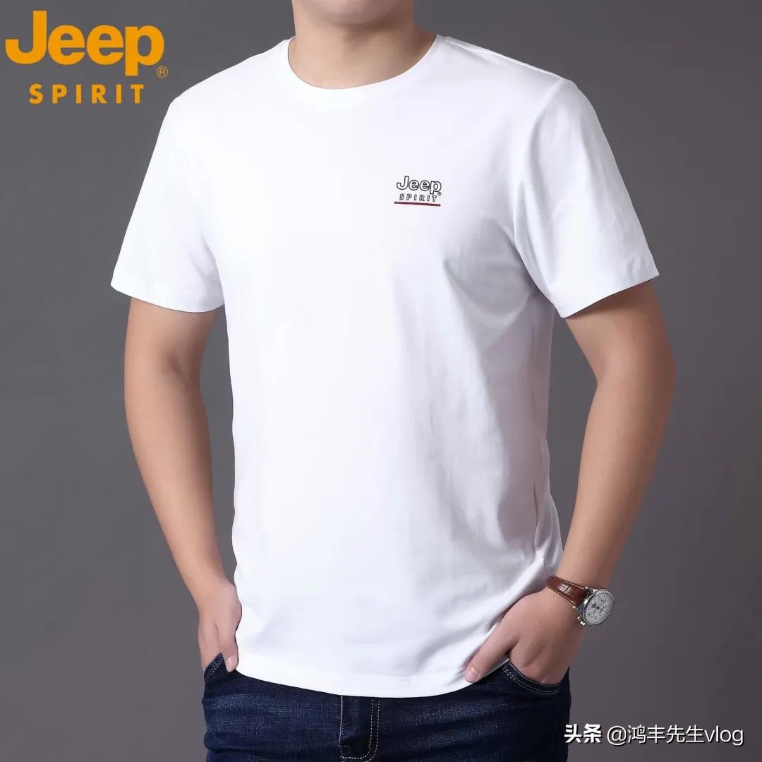 jeep短袖t恤专卖店男装翻领,jeep短袖t恤男纯棉官方正品