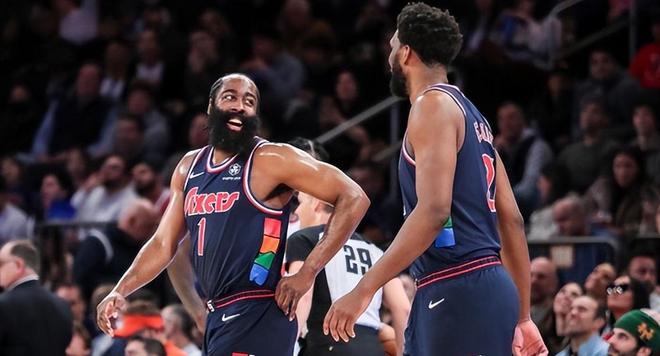 曾经的哈登vs曾经的恩比德,球队战绩排名今天