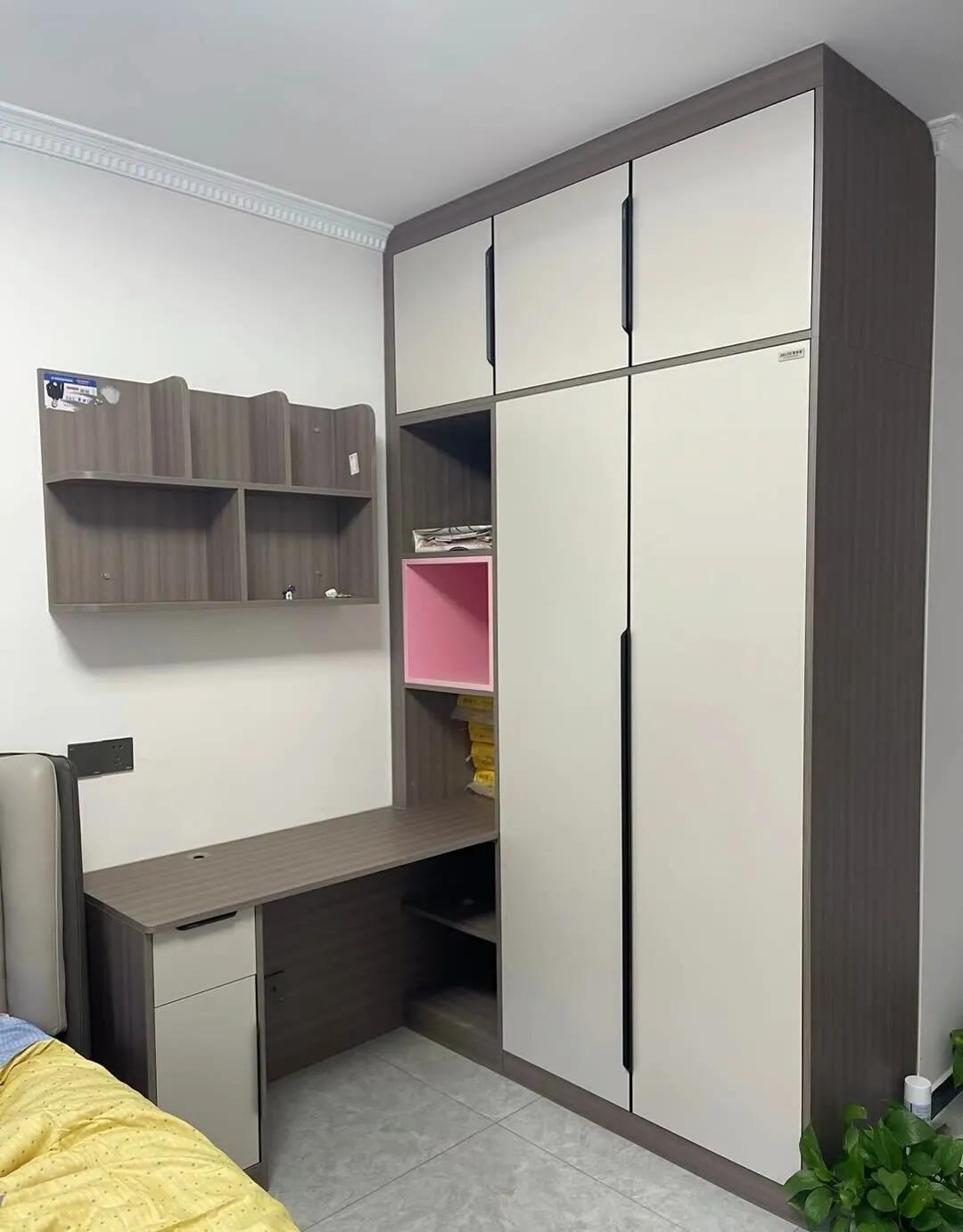 书桌衣柜一体180,儿童房定制书桌衣柜一体