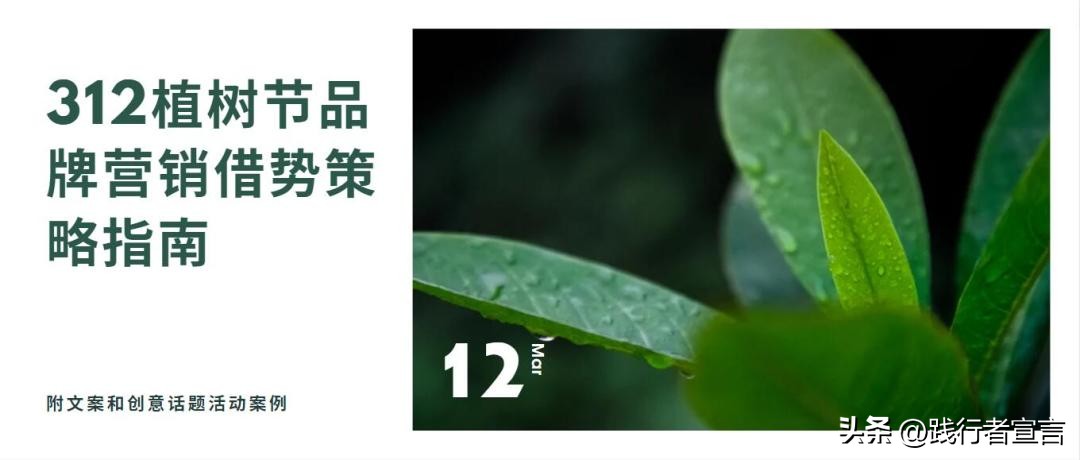 植树节品牌事件营销,植树节口号品牌策划设计