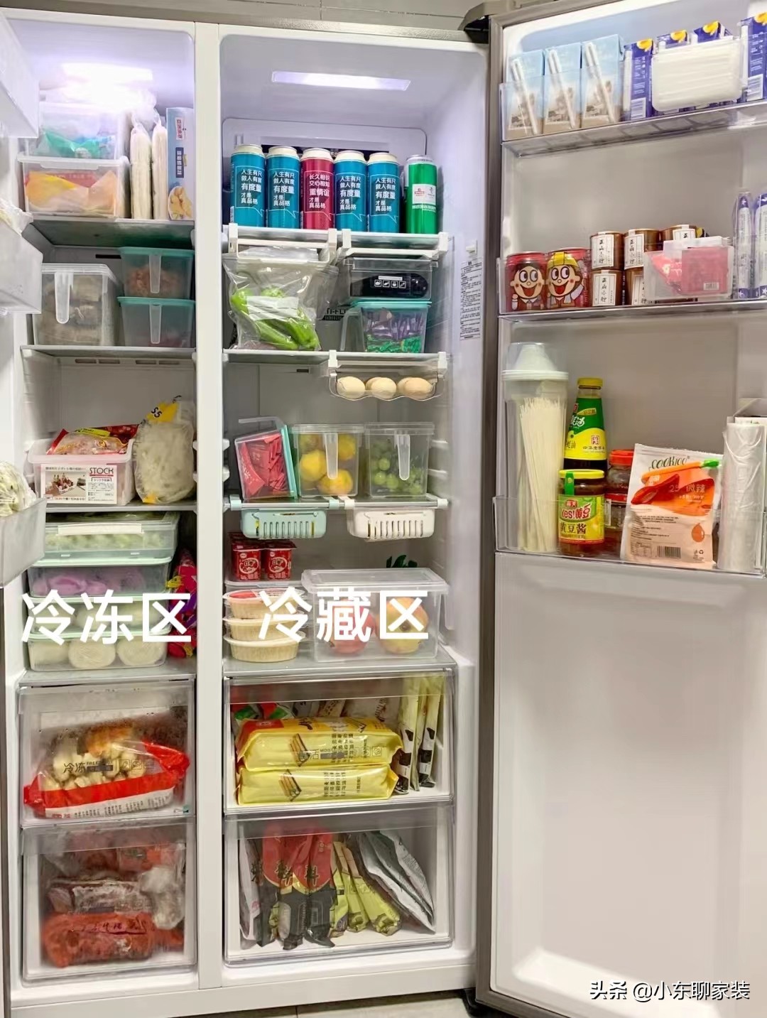 一字门和十字门冰箱区别,对开冰箱和十字门冰箱哪个更实用