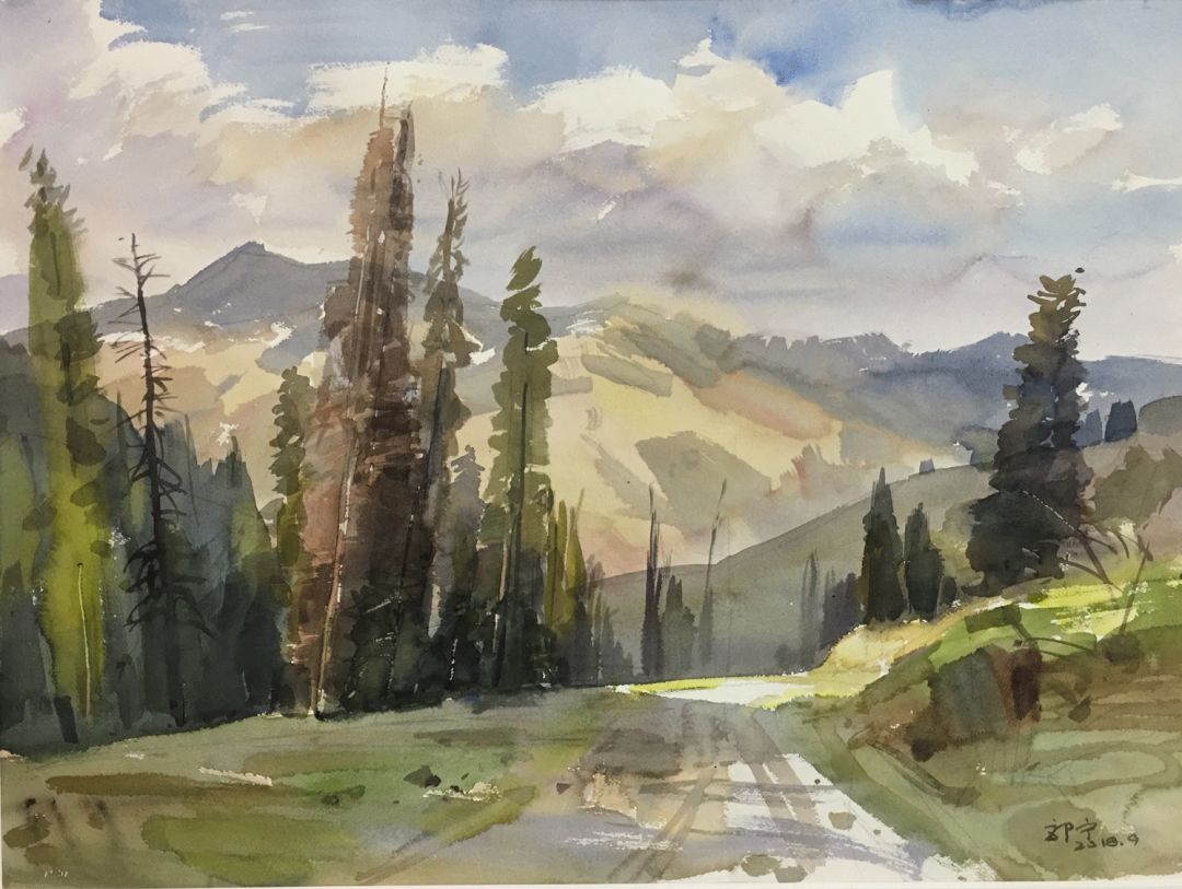 郭宁油画水彩画作品集,诗情画意