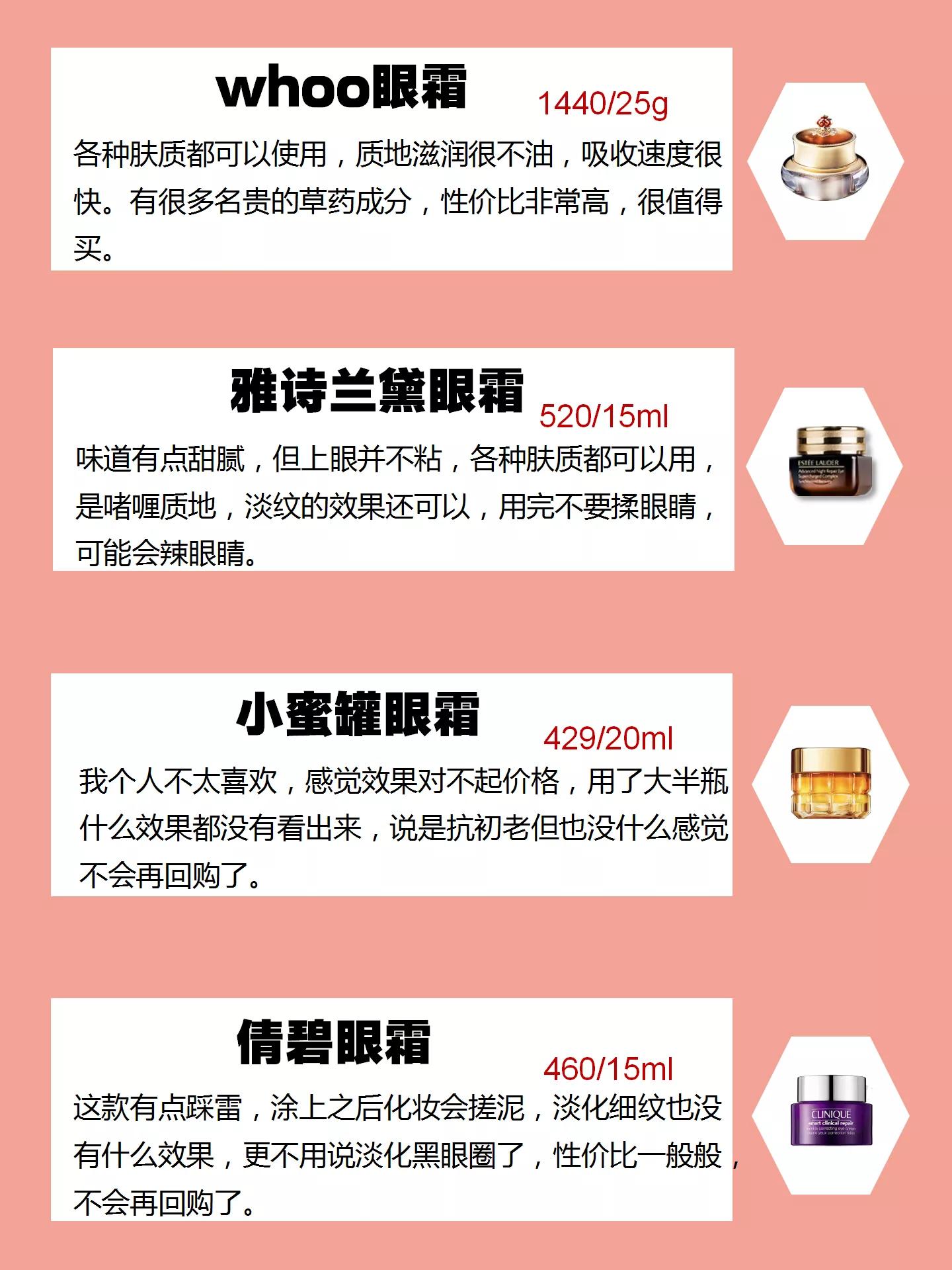 几款好用还不贵的眼霜,别乱花钱了