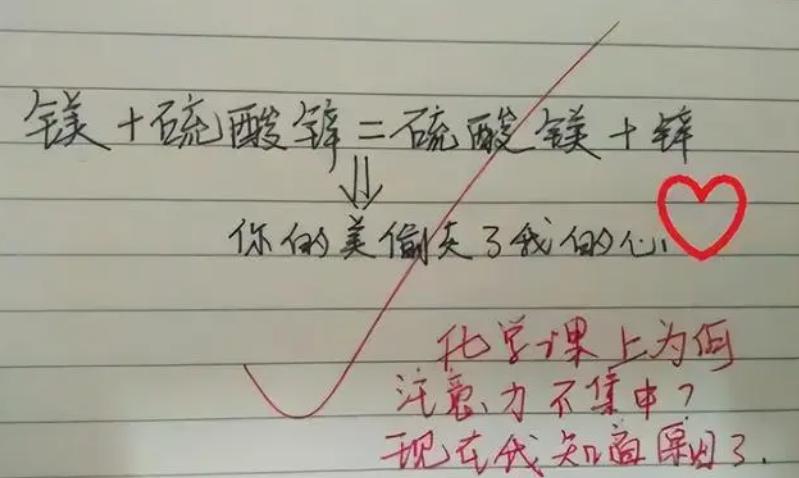 “你的镁偷走了我的锌”，学霸特色情书火了，这年头没文化真不行