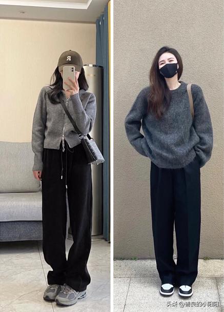 深灰色长款毛衣怎么搭配冬季,冬季灰色超长款毛衣怎么搭配图片