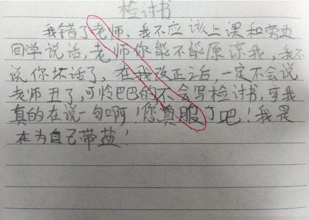 小学生写的奇葩藏头诗检讨书,小学生爆笑检讨书藏头诗