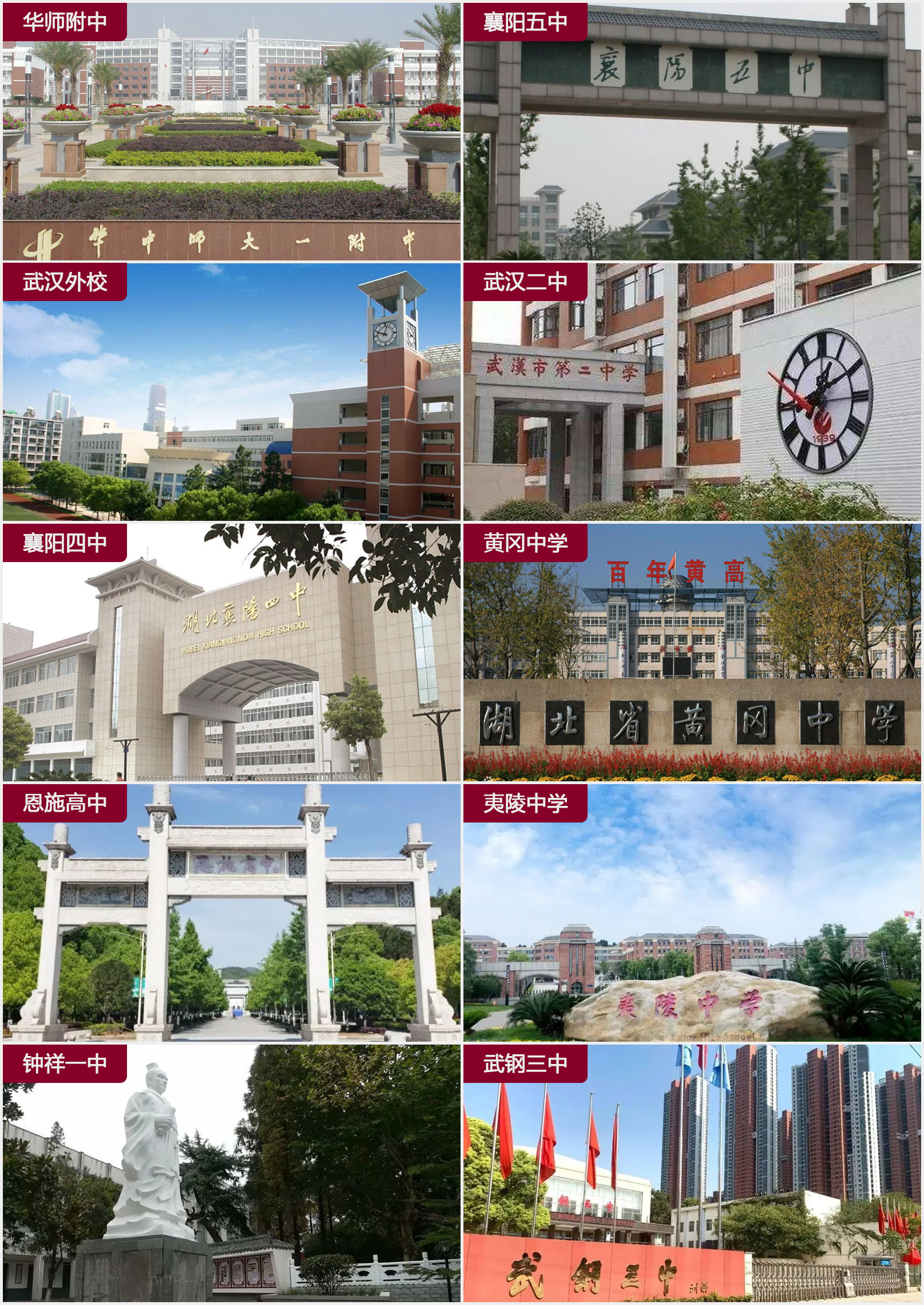 湖北最好的高中排名一览表,湖北最好的高中排名前十