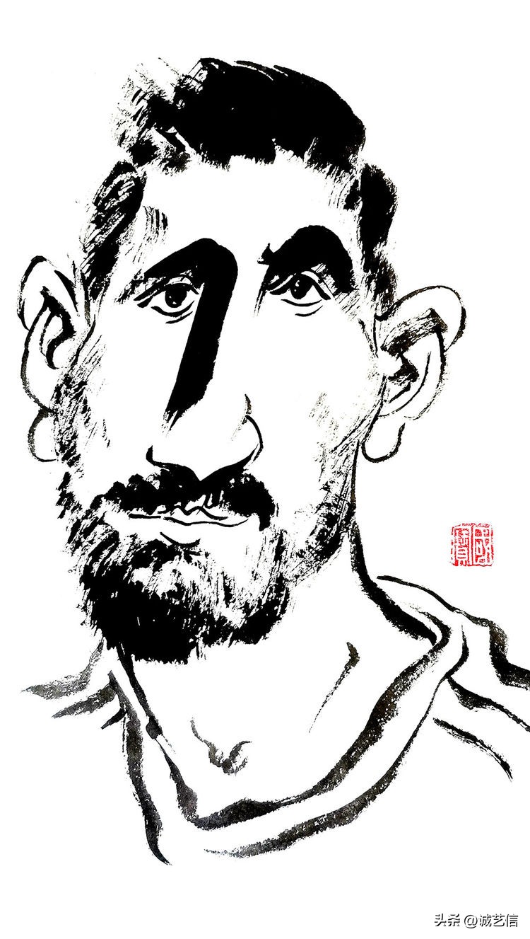 卡塔尔梅西漫画海报,梅西拿着美洲杯来卡塔尔的漫画