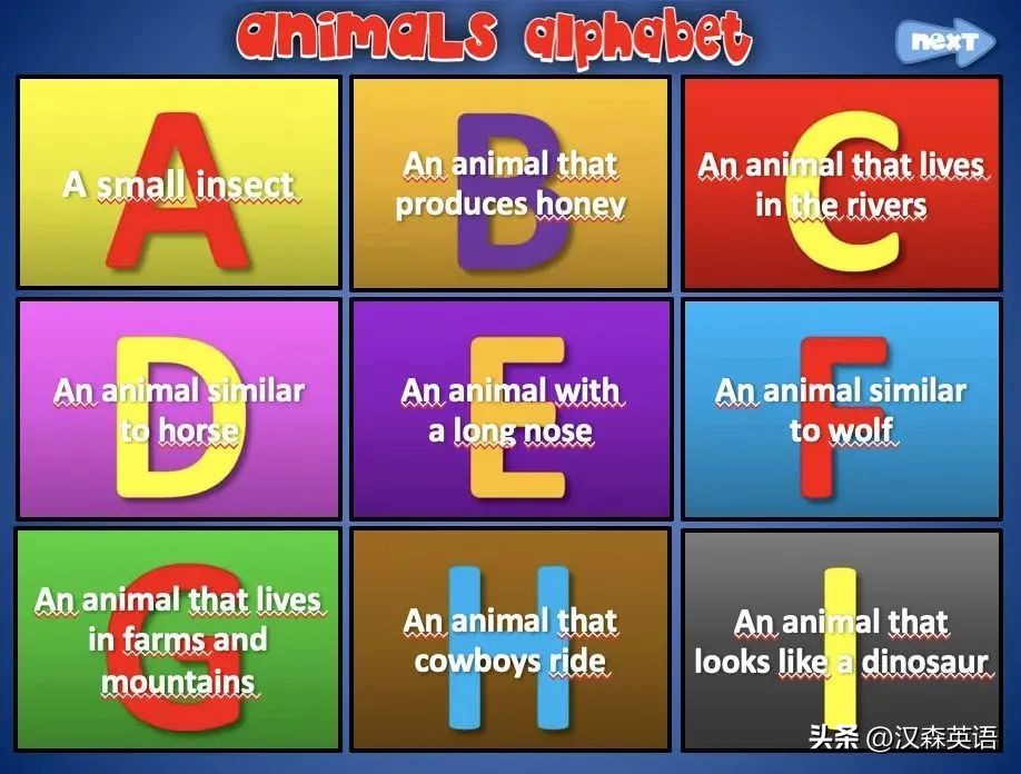 适合英语课堂的ppt主题,启蒙英语动画ppt