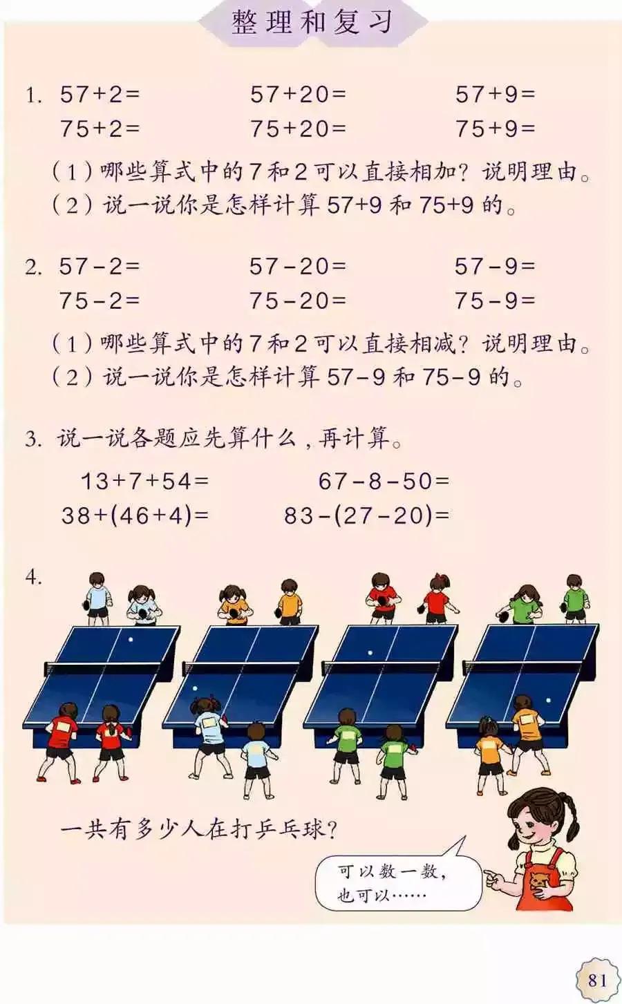 人教版小学数学(一年级下册)课本电子版寒假预习,快收藏