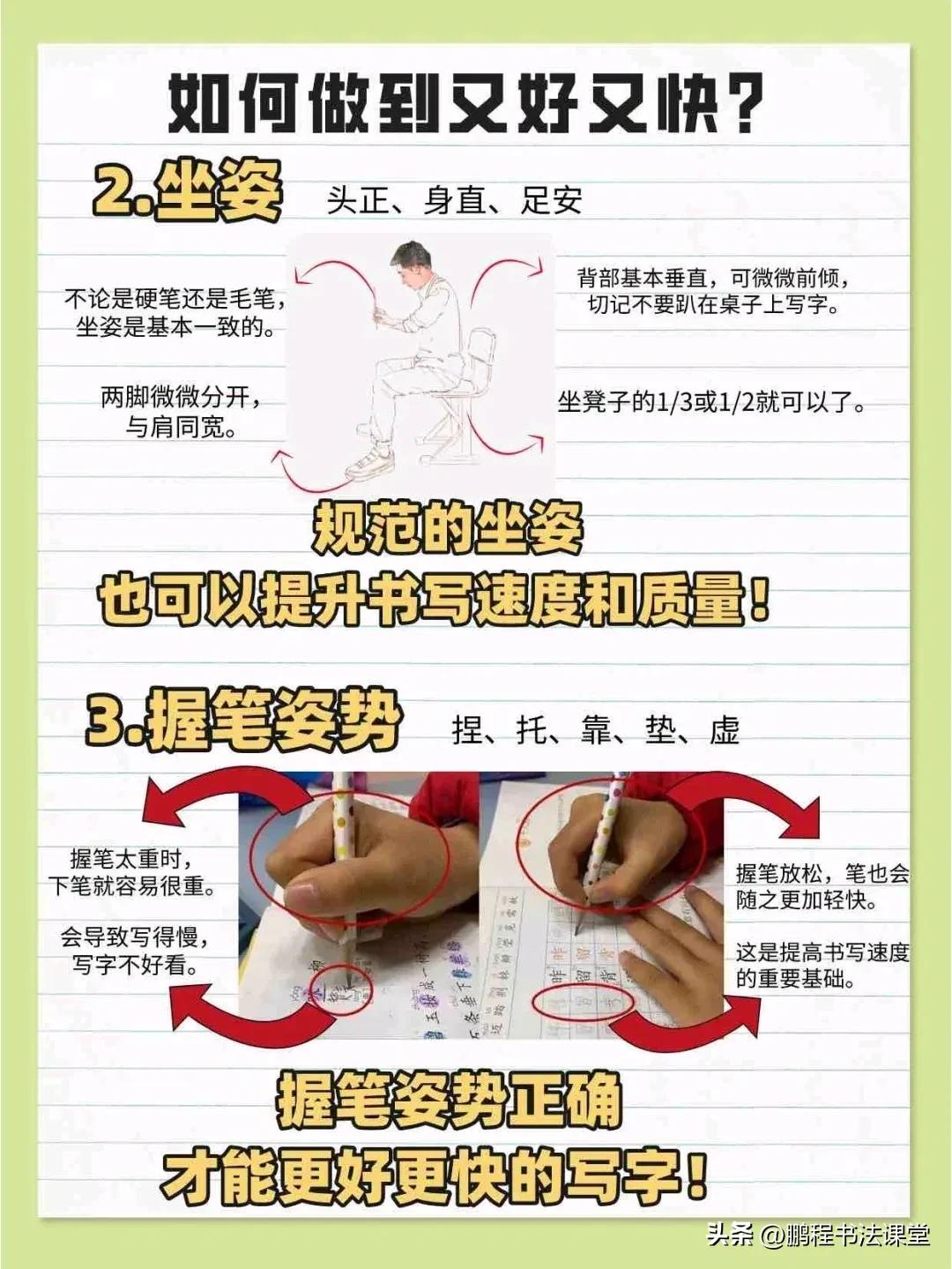 掌握这几个技巧写字又快又好,如何写字又快又漂亮又轻松