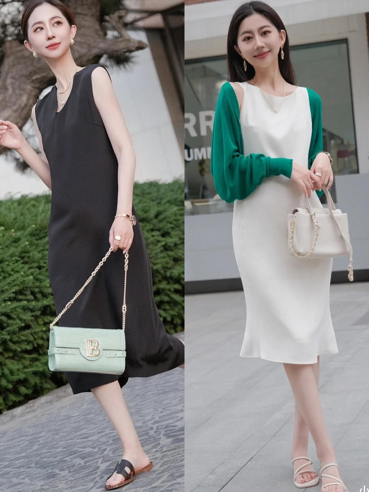 连衣裙穿搭风格高级感合集,魅力十足的连衣裙穿搭