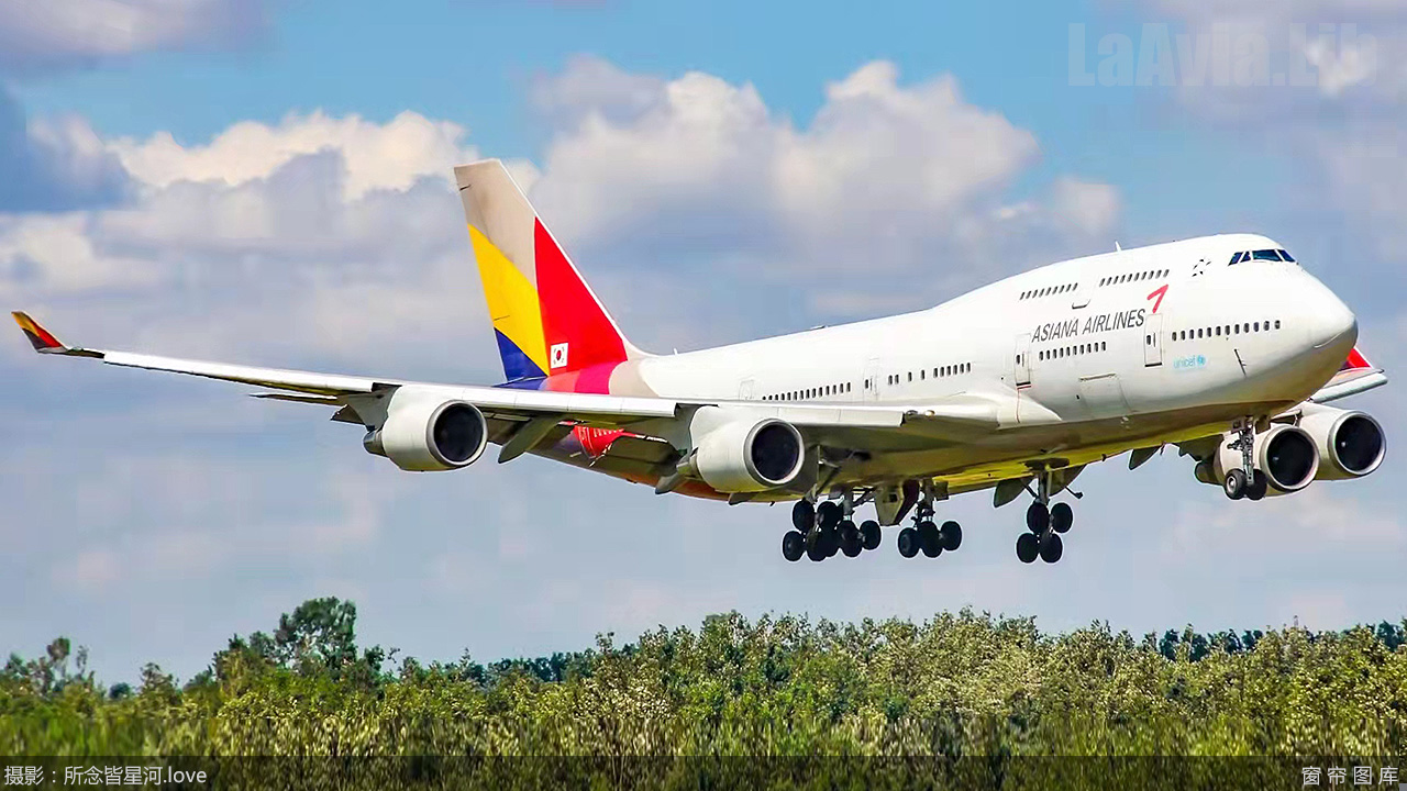 韩亚747-400浦东机场装货,韩亚航空飞长春七月信息