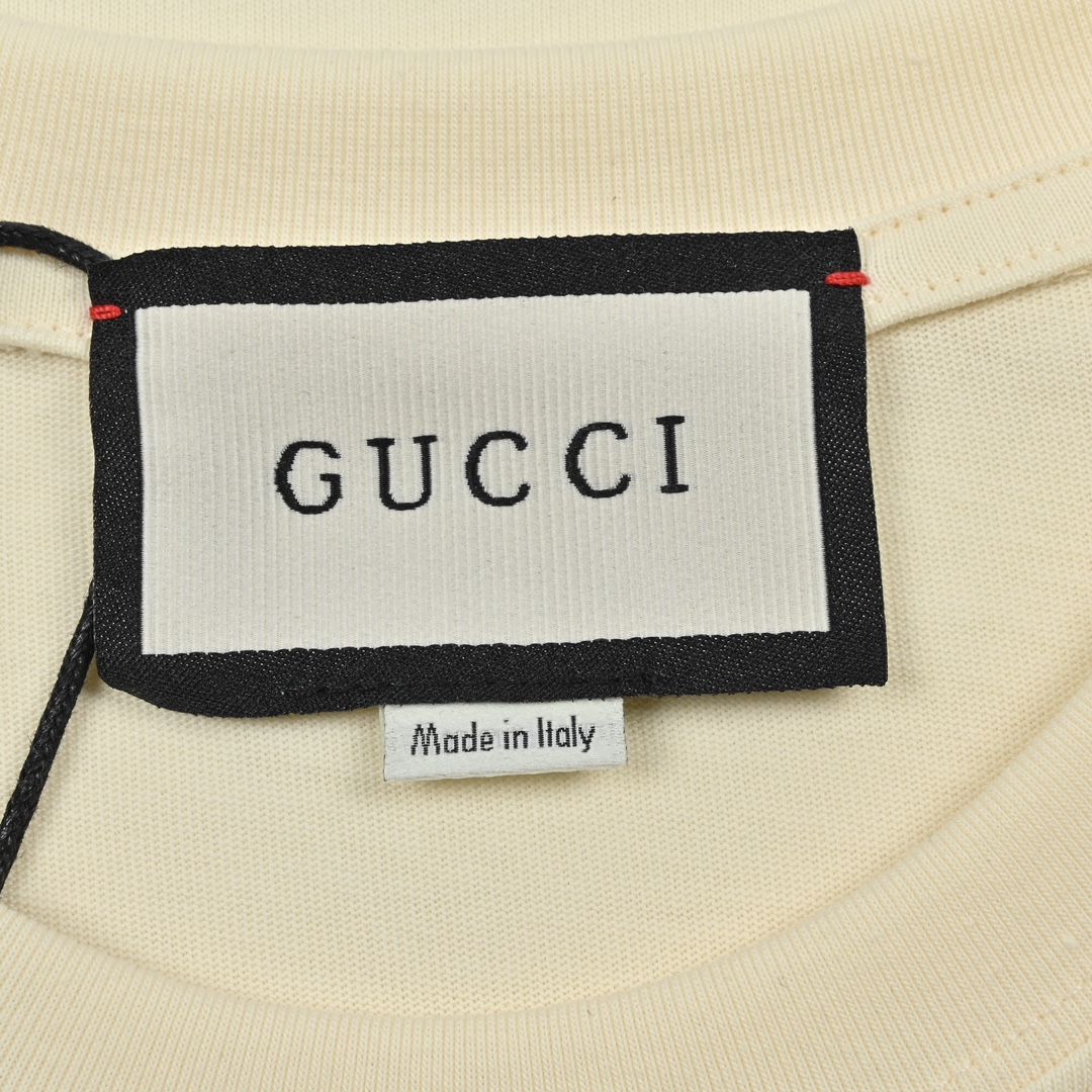 古驰gucci口红短袖,gucci猫头刺绣亮片短袖t恤