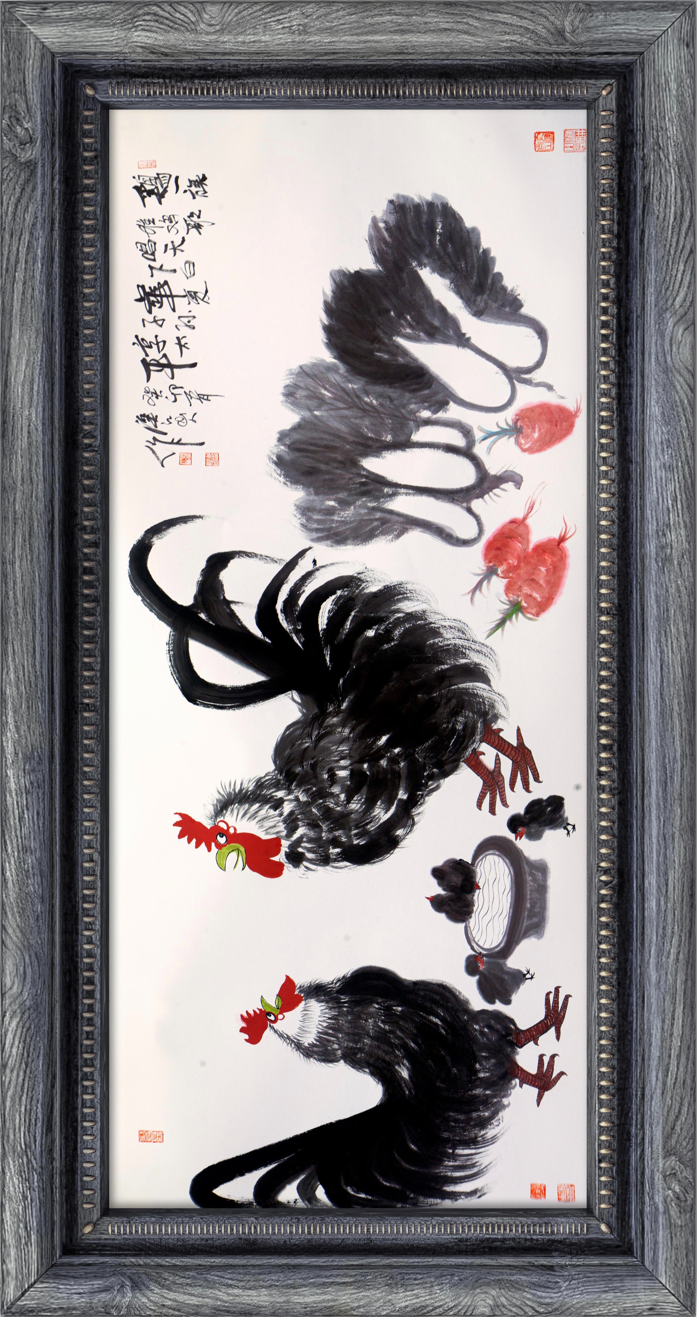 《鸡家族的故事》—朱祖国写意画的中国亮度