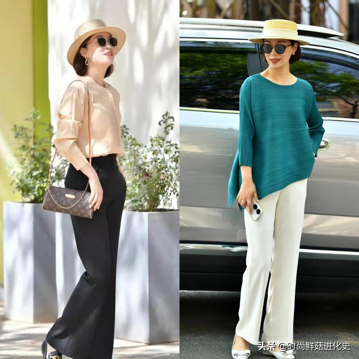 三宅一生女褶皱裤冬季怎么搭,50岁冬天穿搭衬衫搭喇叭裤