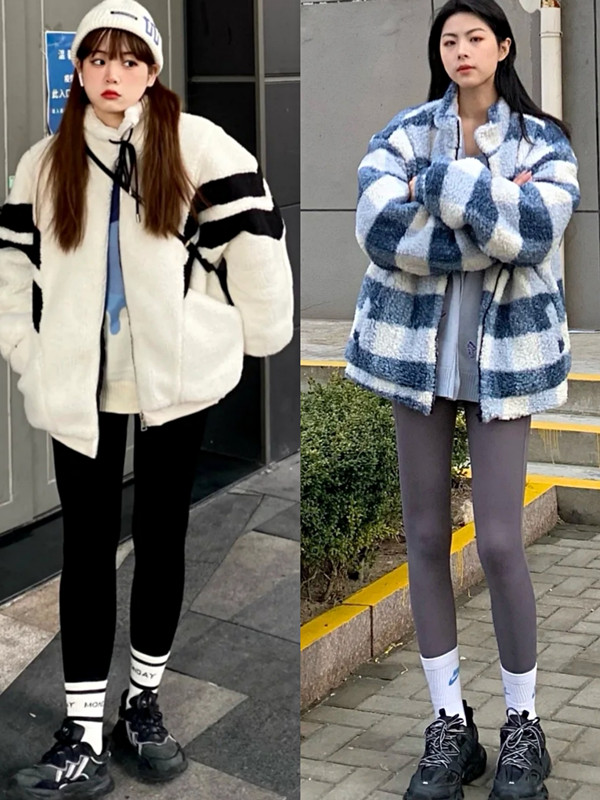 喇叭裤冬季搭配街拍,打底裤穿搭攻略