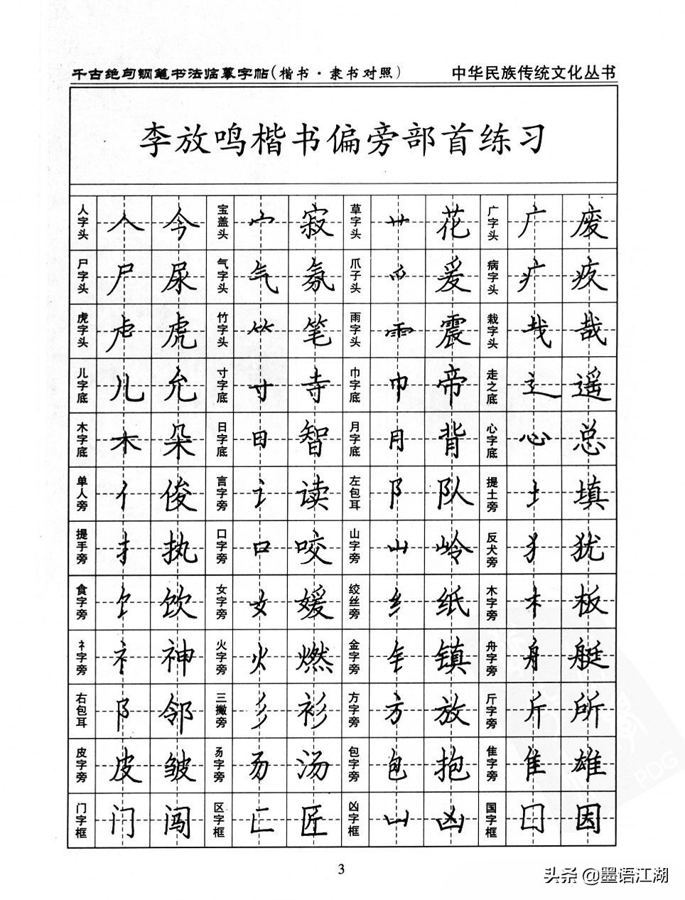 硬笔楷书临摹字帖作品,硬笔书法楷书字帖临摹图片