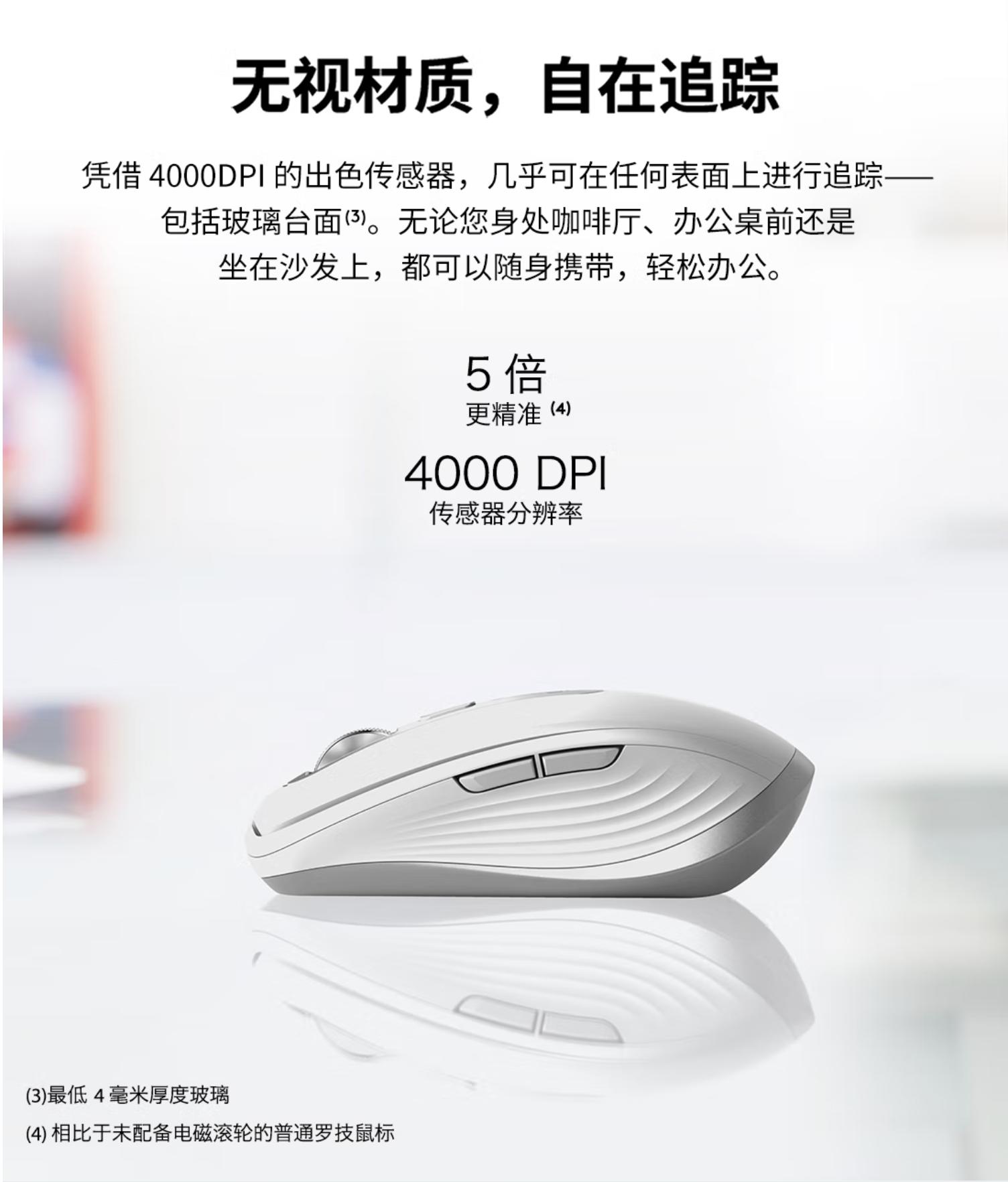 罗技办公旗舰鼠标MXanywhere3,罗技mxanywhere3鼠标连接电脑