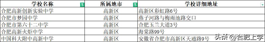 合肥各区优质小学,2020年合肥市重点小学排名