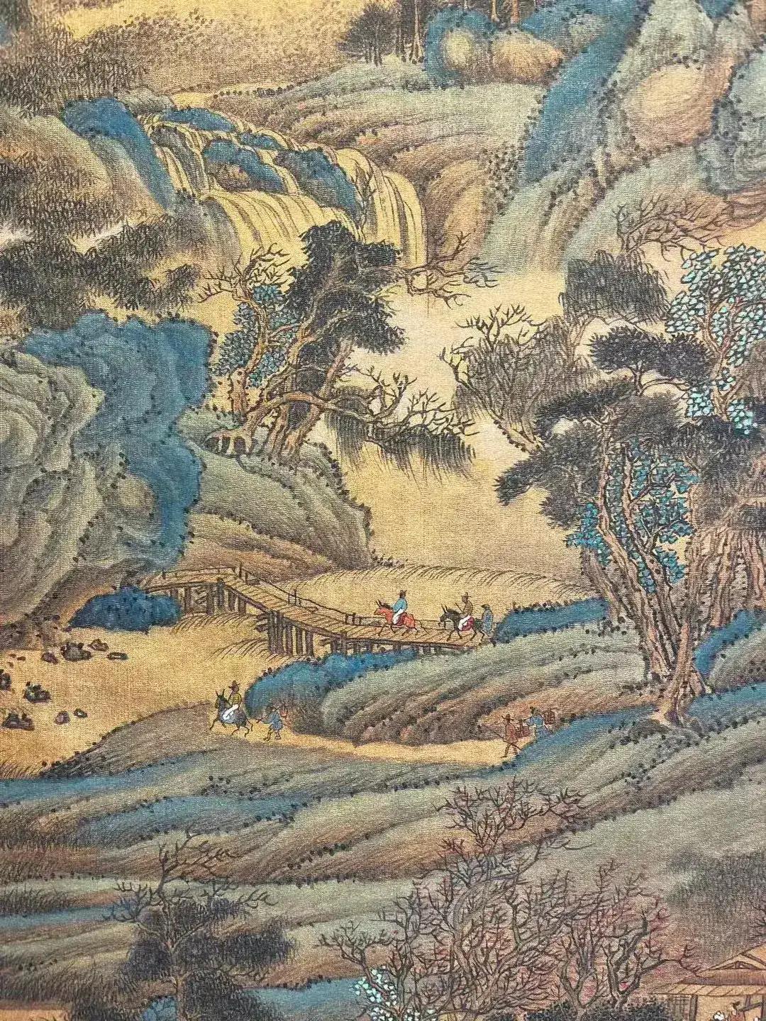 北宋名画千里江山图和富春山居图,北宋张择端盛世江山图