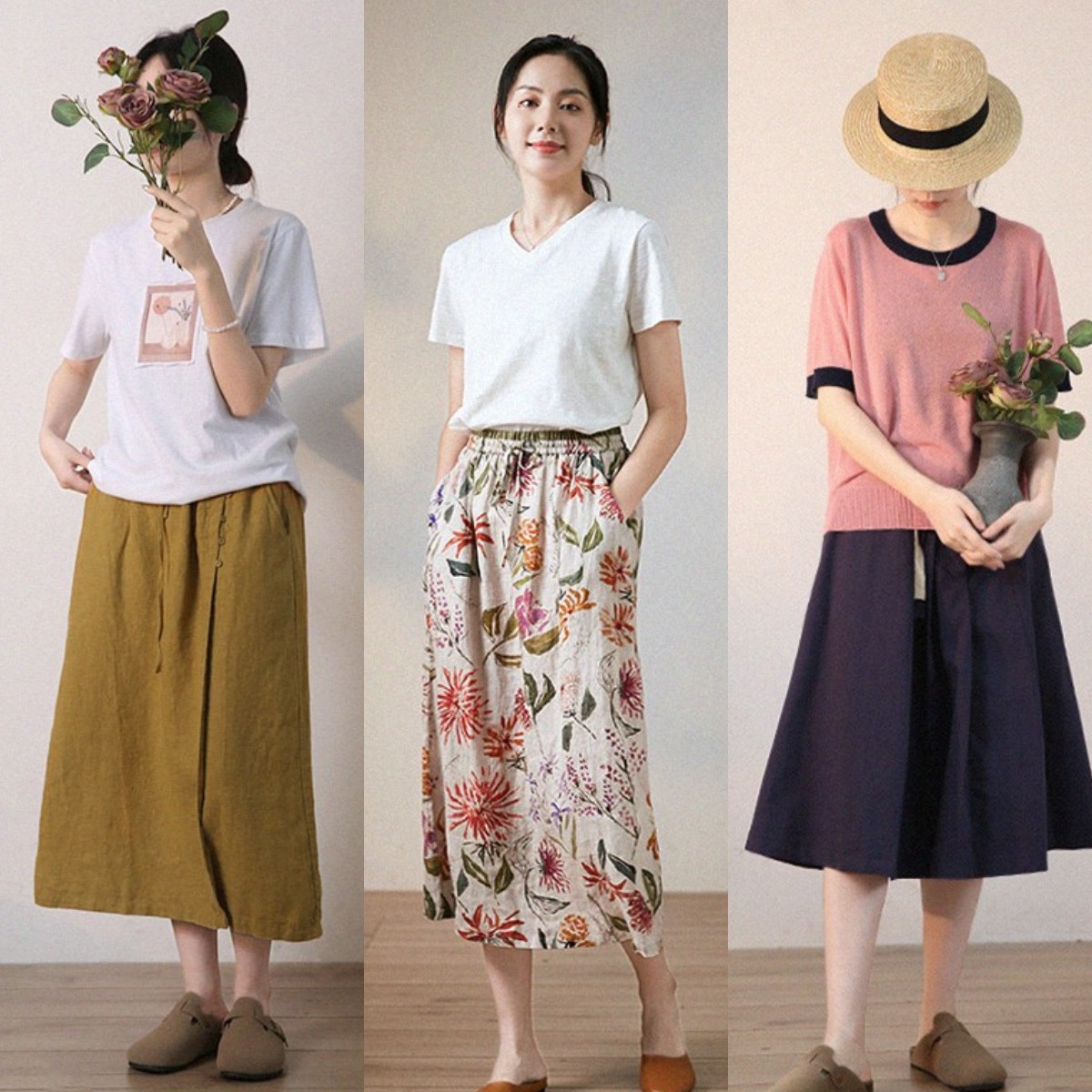 半身裙你知道怎么穿才显高级吗,洋气时髦半身裙小个子