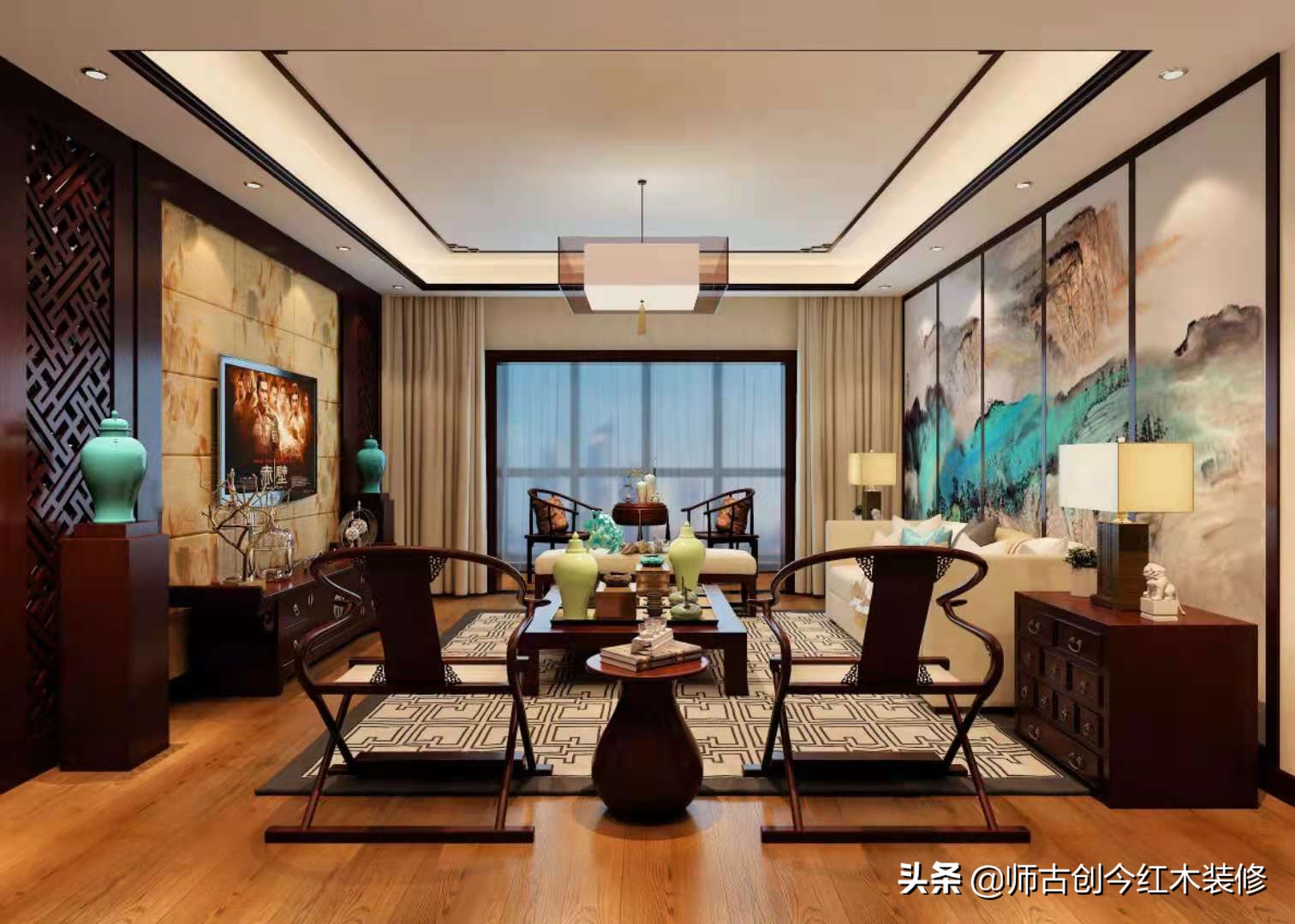 提升别墅品质物品,大理石红木装修别墅效果图