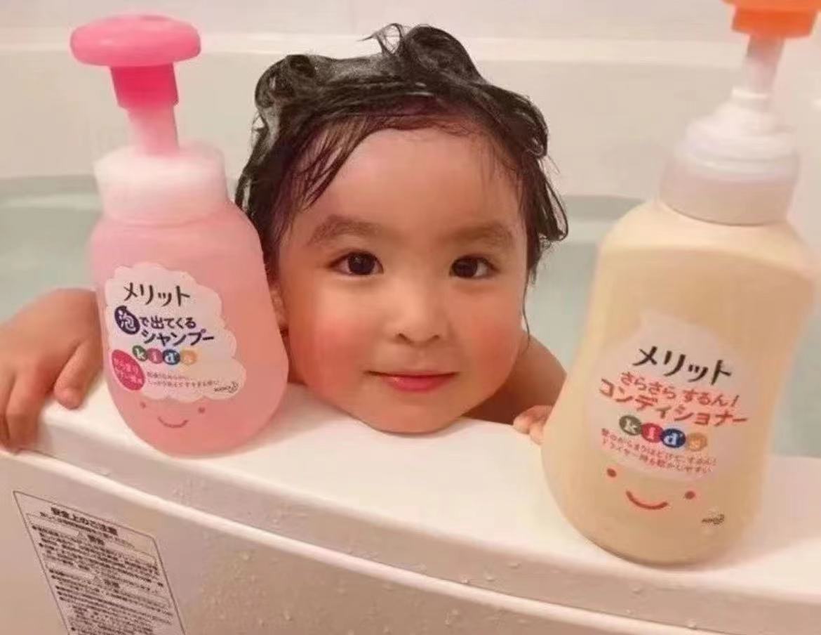花王儿童洗发水蓝色和粉色区别,日本儿童花王洗发水粉色瓶子的