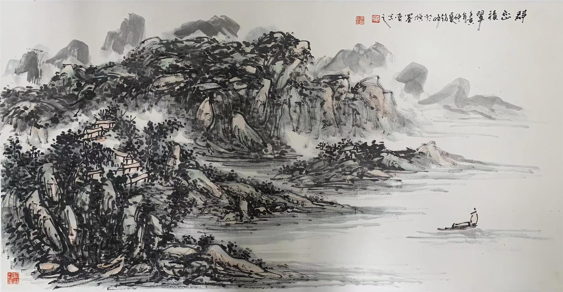 黄宾虹的人物画用笔酣畅,一代宗师黄宾虹山水画