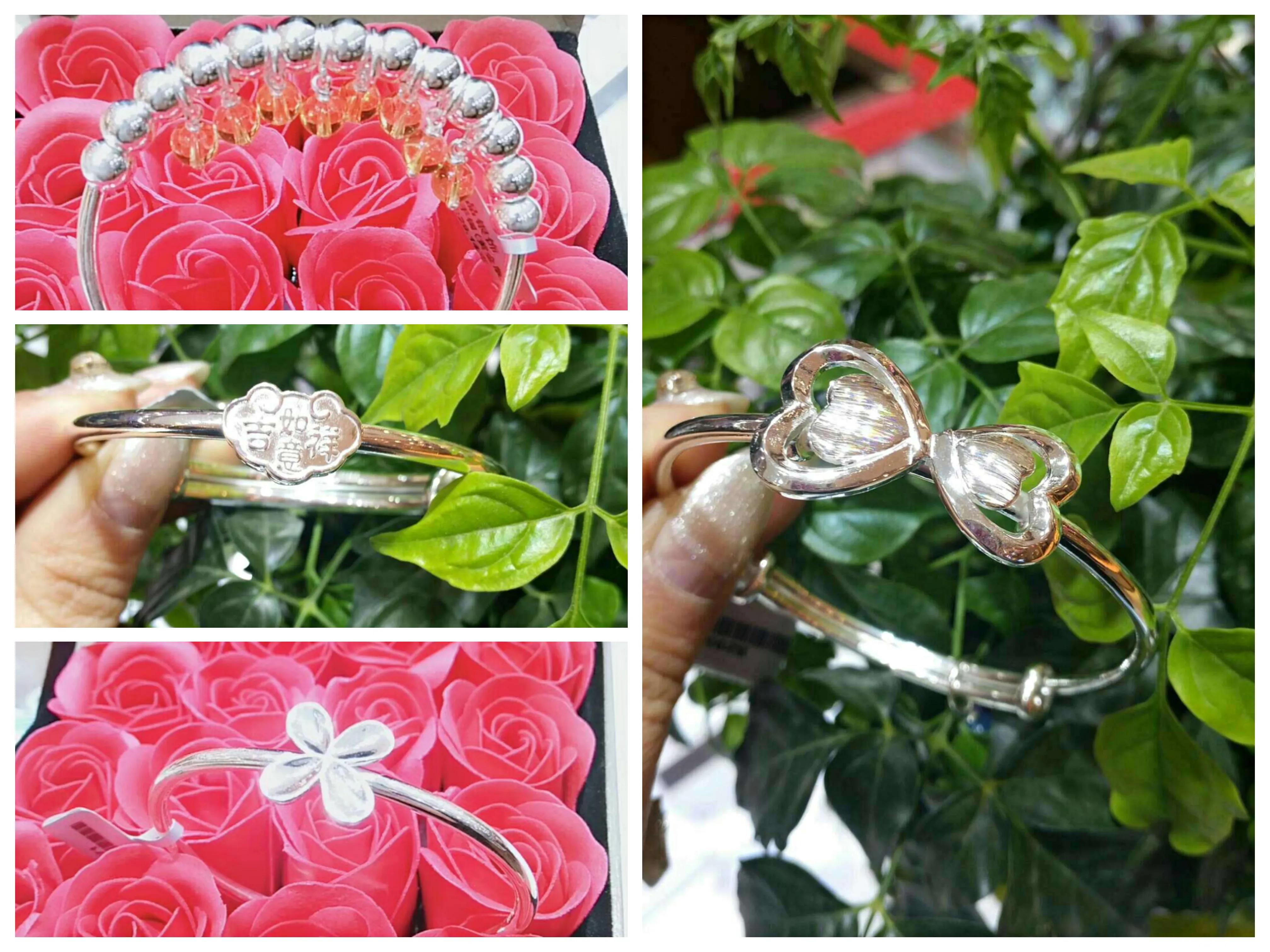 足银手镯哪种的款式最好看,足银999.9今年最流行的银手镯