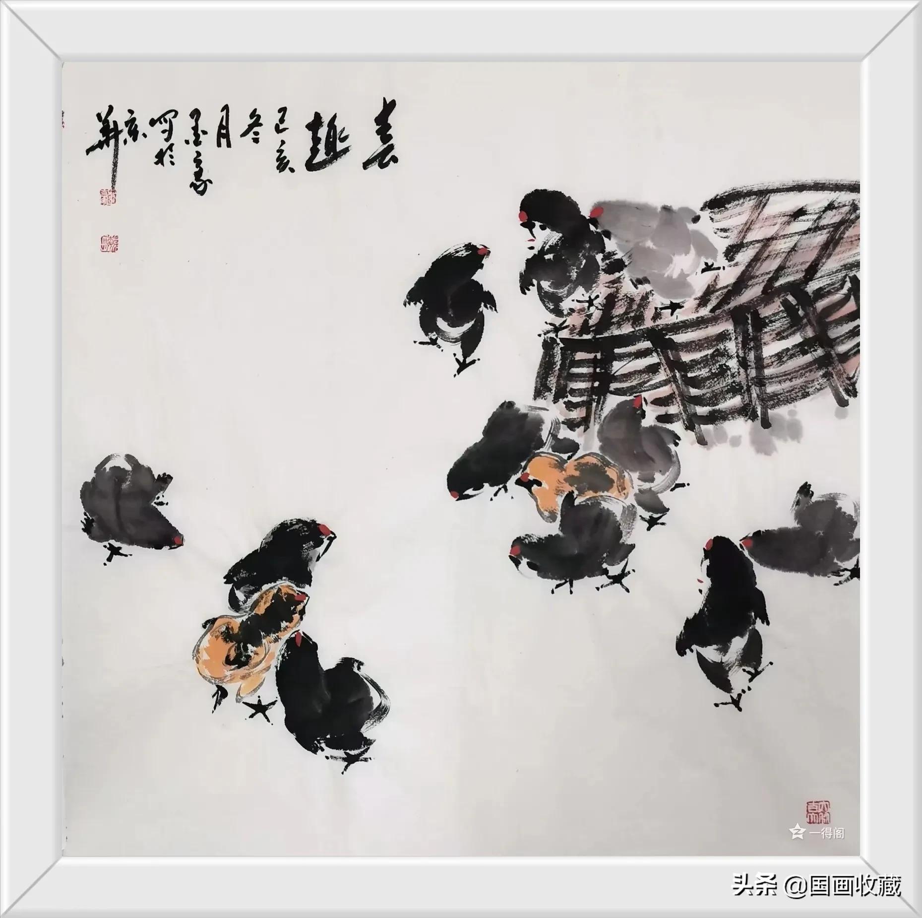 墨豪画鸡高清大图,墨豪画鸡创意作品