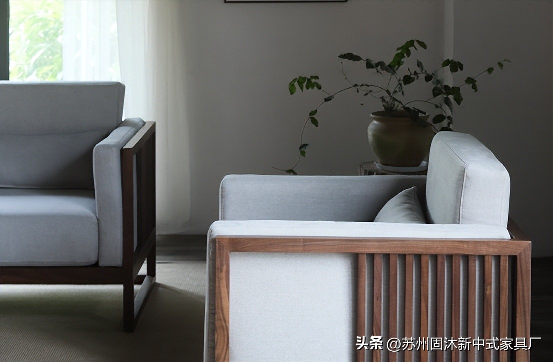 原木家具新中式空间,小户型全套原木家具风格