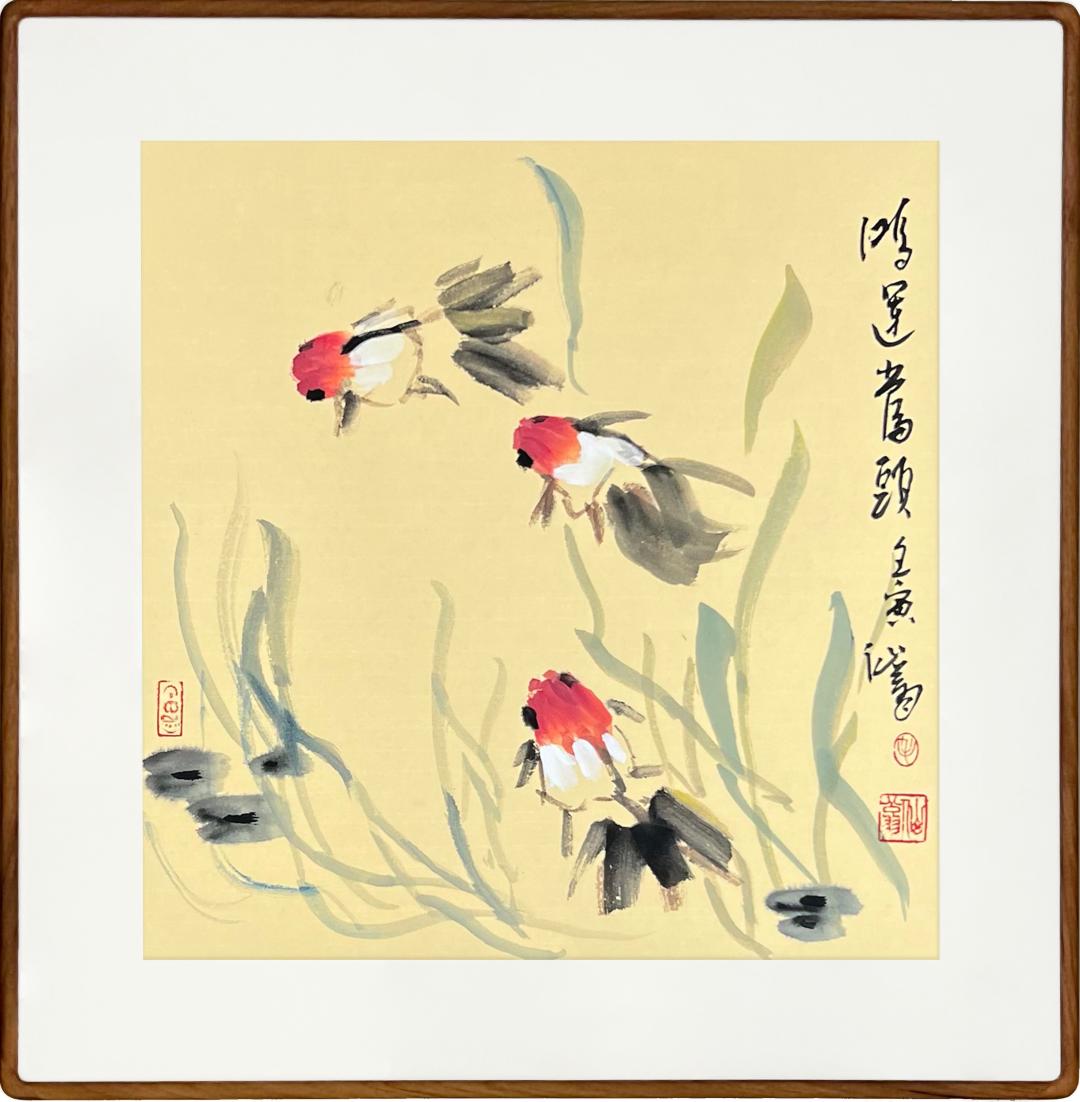 克里姆特名画金鱼,世界名画欣赏500幅风景水鸟画