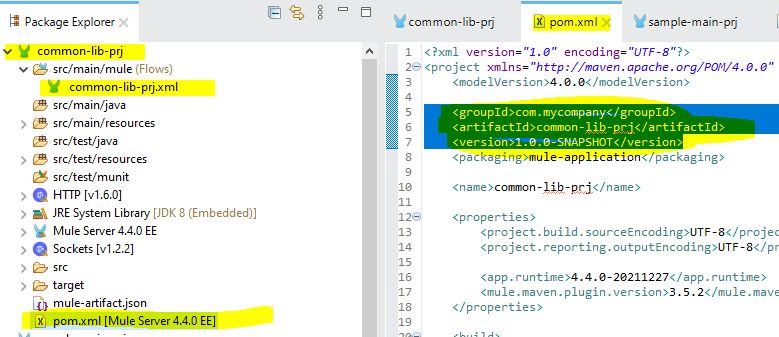 如何在Mule4中配置通用流程以重用通用功能